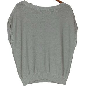 Loft‎ Sweater Vest Womens XL Green Knit Oversized Sleeveless Capsule Minimalist